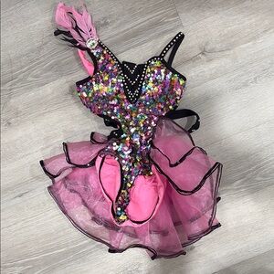 Jazz Sparkling Pink Sequin Kids Costume